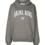 ANINE BING HARVEY COMBED COTTON HOODIE