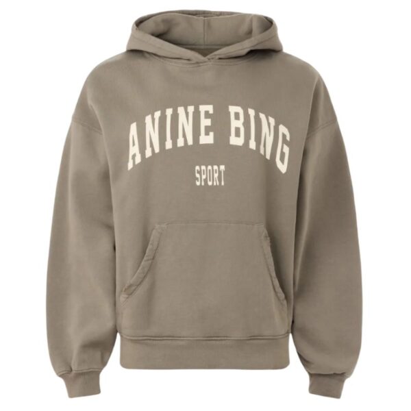ANINE BING Harvey Hoodie Front ANINE BING Harvey Combed Cotton Hoodie front view