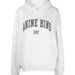 ANINE BING HARVEY LOGO PRINT HOODIE