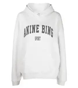ANINE BING HARVEY LOGO PRINT HOODIE