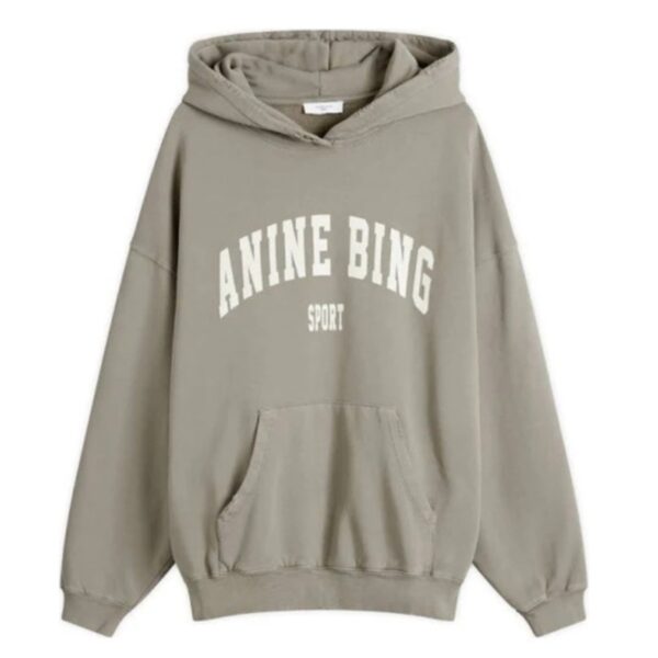 ANINE BING Hoodie Harvey Front View ANINE BING Hoodie Harvey front view in relaxed oversize fit.