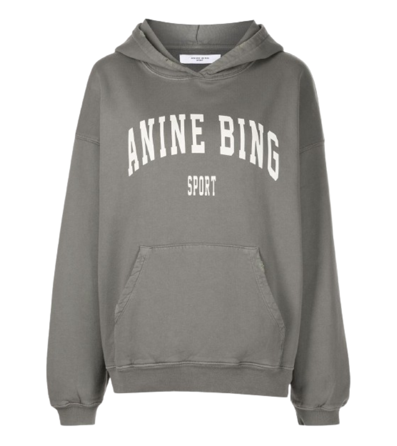 ANINE-BING-Harvey-Combed-Cotton-Hoodie