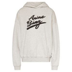 ANINE BING Grey Hoodie front view