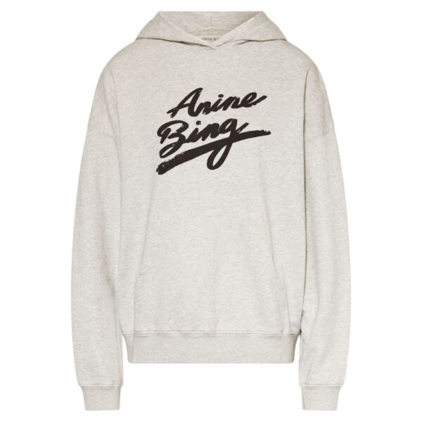 Anine BiANINE BING Grey Hoodie Frontng Gray Hoodie (1) ANINE BING Grey Hoodie front view