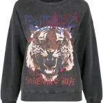 Anine Bing Tiger Garment-Dyed Sweatshirt