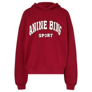 Front view of Anine Bing Cherry Hoodie