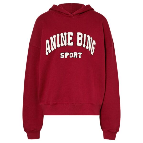 Anine Bing Cherry Hoodie Front Look Front view of Anine Bing Cherry Hoodie