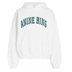 Front view of Anine Bing Cream Hoodie