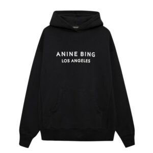 Front view of Anine Bing Black Hoodie