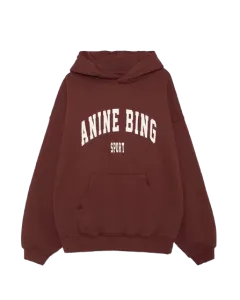 Anine Bing Dark Cherry Hoodie