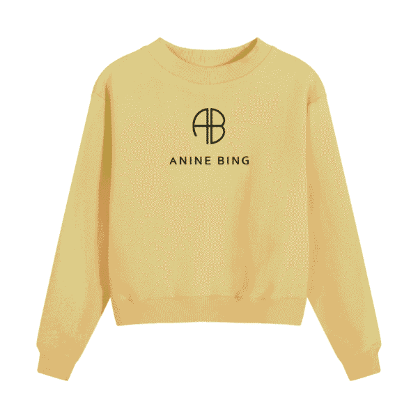 Anine-Bing-Yellow-long-sleeve-Sweatshirt